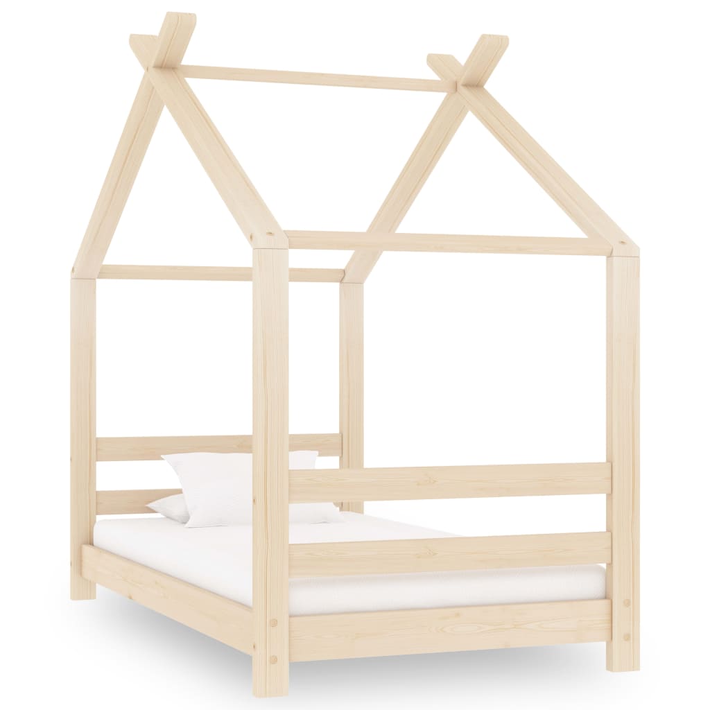Kinderbedframe massief grenenhout 70x140 cm is nu te koop bij PeponiXL, paradijselijk wonen!
