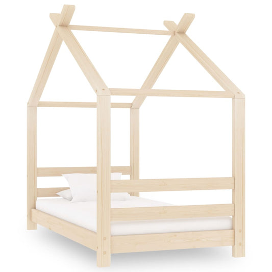 Kinderbedframe massief grenenhout 70x140 cm is nu te koop bij PeponiXL, paradijselijk wonen!
