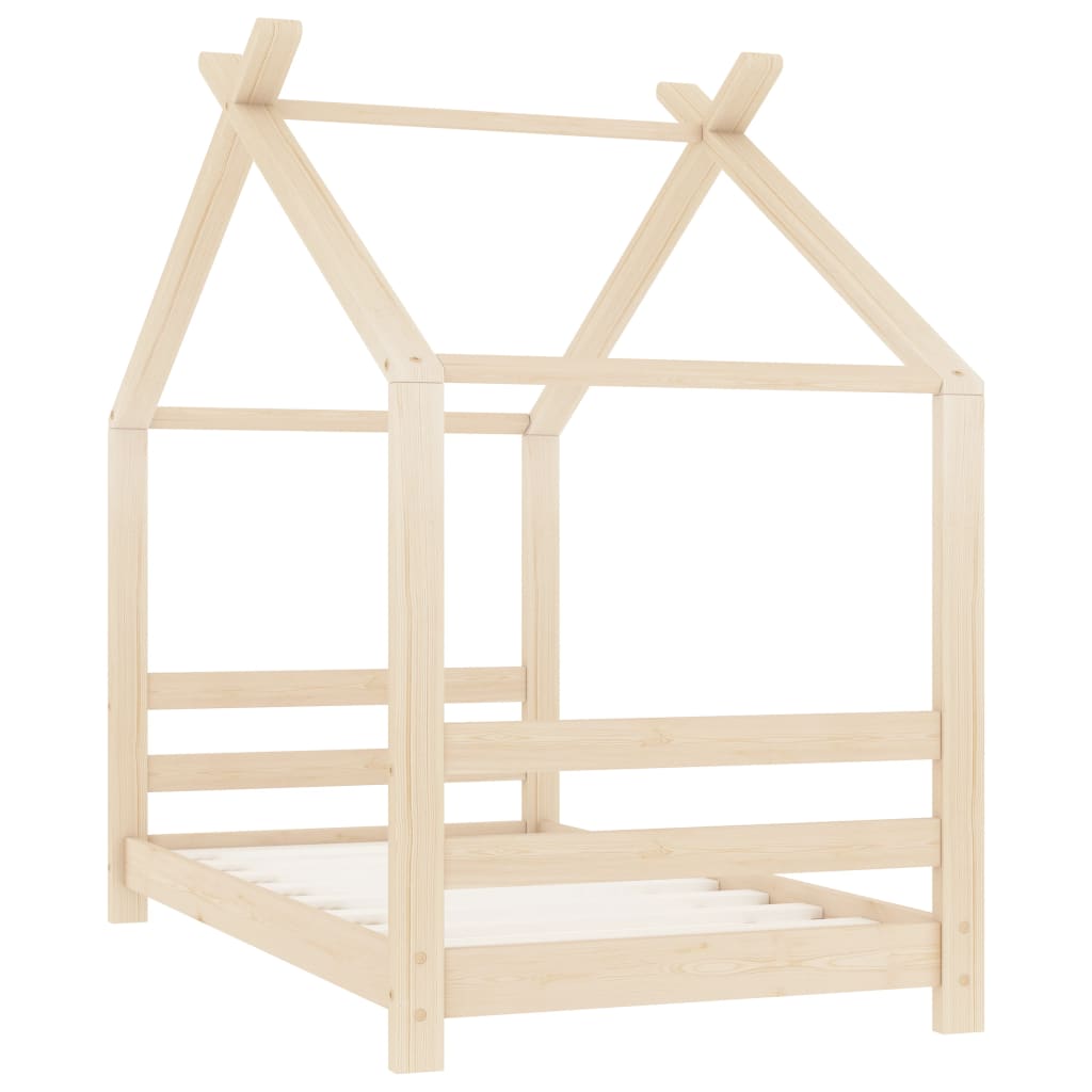 Kinderbedframe massief grenenhout 70x140 cm is nu te koop bij PeponiXL, paradijselijk wonen!