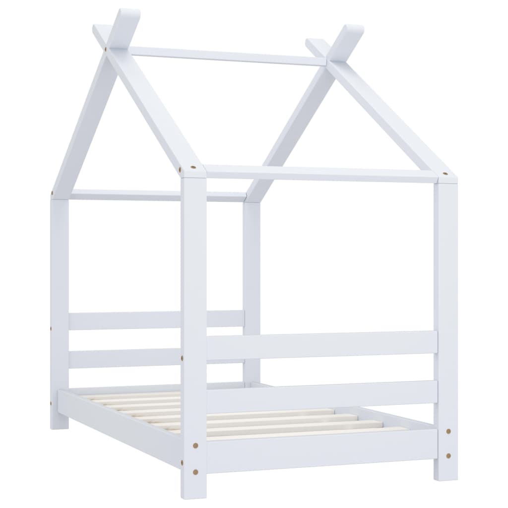 Kinderbedframe massief grenenhout wit 70x140 cm is nu te koop bij PeponiXL, paradijselijk wonen!