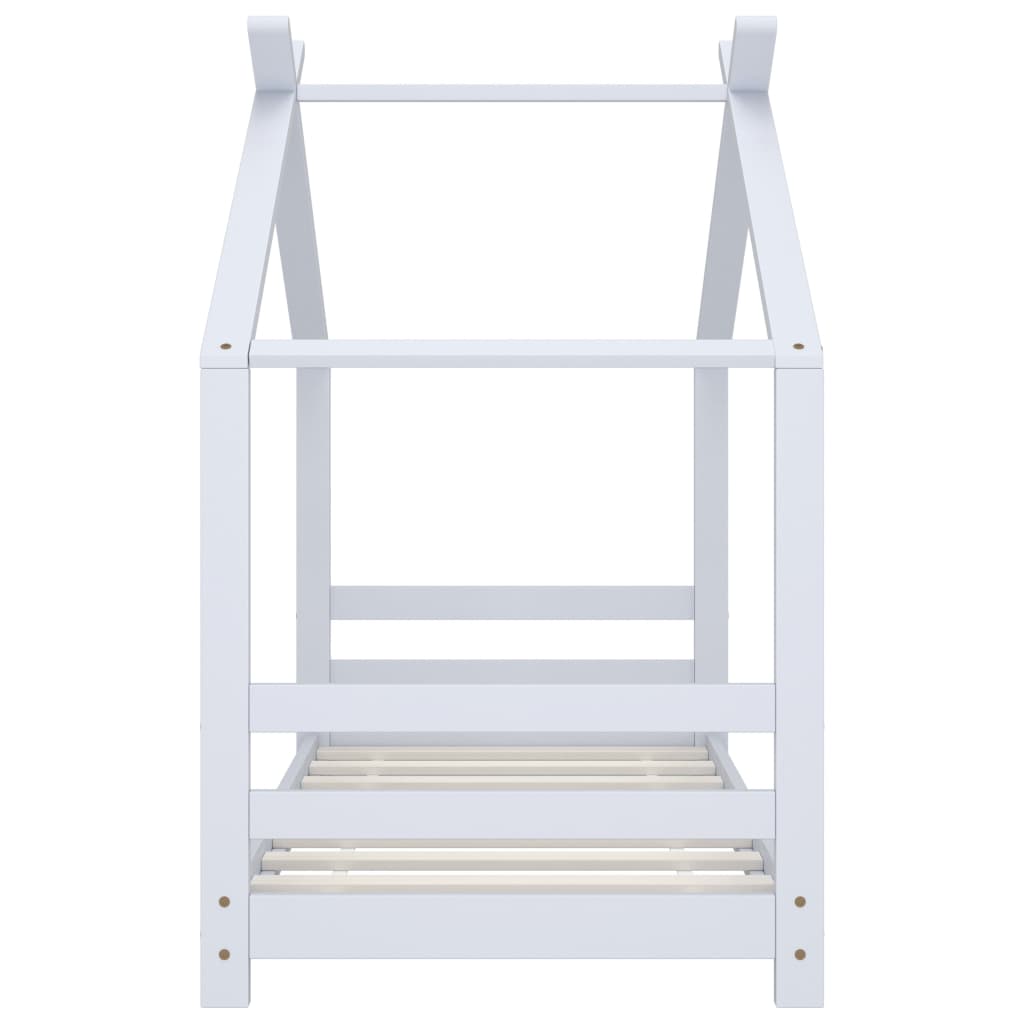 Kinderbedframe massief grenenhout wit 70x140 cm is nu te koop bij PeponiXL, paradijselijk wonen!