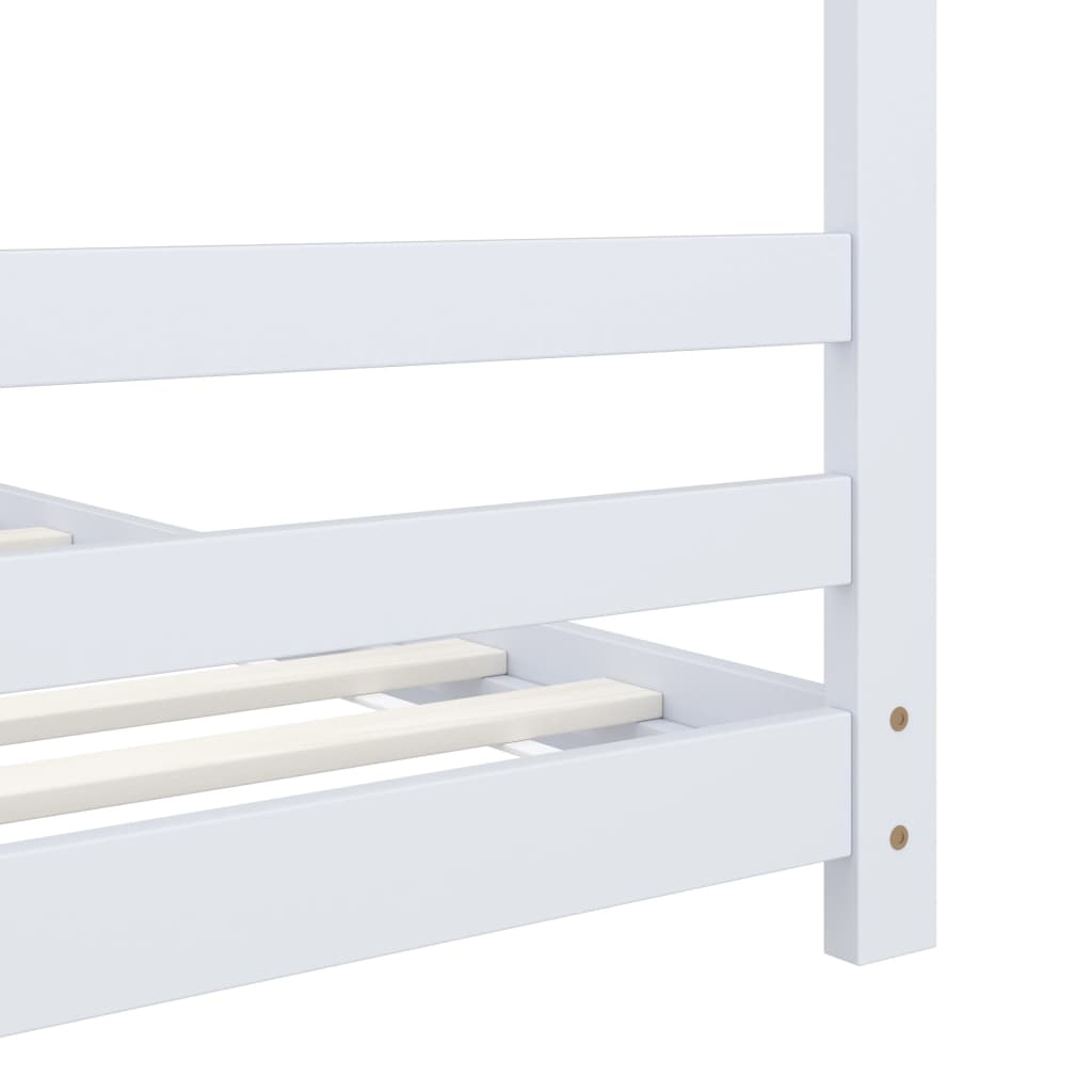 Kinderbedframe massief grenenhout wit 70x140 cm is nu te koop bij PeponiXL, paradijselijk wonen!
