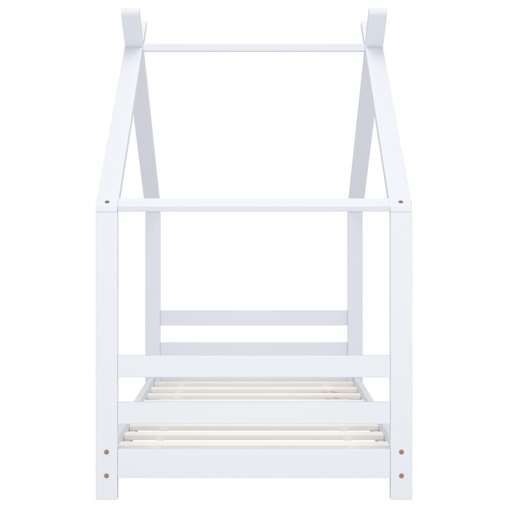 Kinderbedframe massief grenenhout wit 80x160 cm is nu te koop bij PeponiXL, paradijselijk wonen!