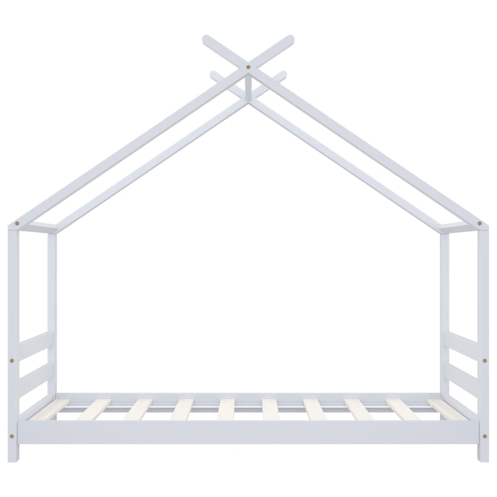 Kinderbedframe massief grenenhout wit 80x160 cm is nu te koop bij PeponiXL, paradijselijk wonen!