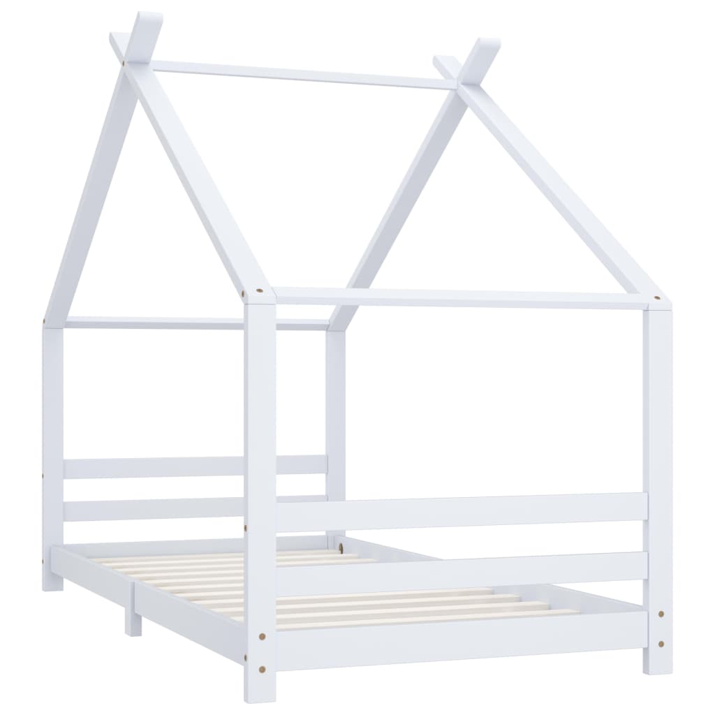 Kinderbedframe massief grenenhout wit 90x200 cm is nu te koop bij PeponiXL, paradijselijk wonen!