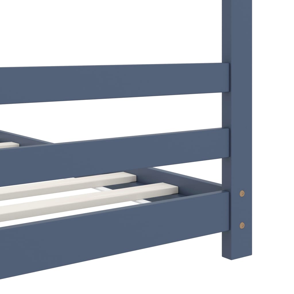 Kinderbedframe massief grenenhout grijs 70x140 cm is nu te koop bij PeponiXL, paradijselijk wonen!