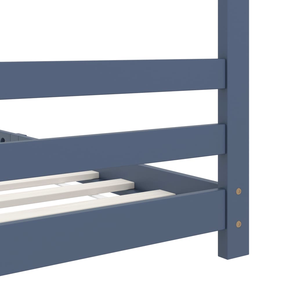 Kinderbedframe massief grenenhout grijs 90x200 cm is nu te koop bij PeponiXL, paradijselijk wonen!