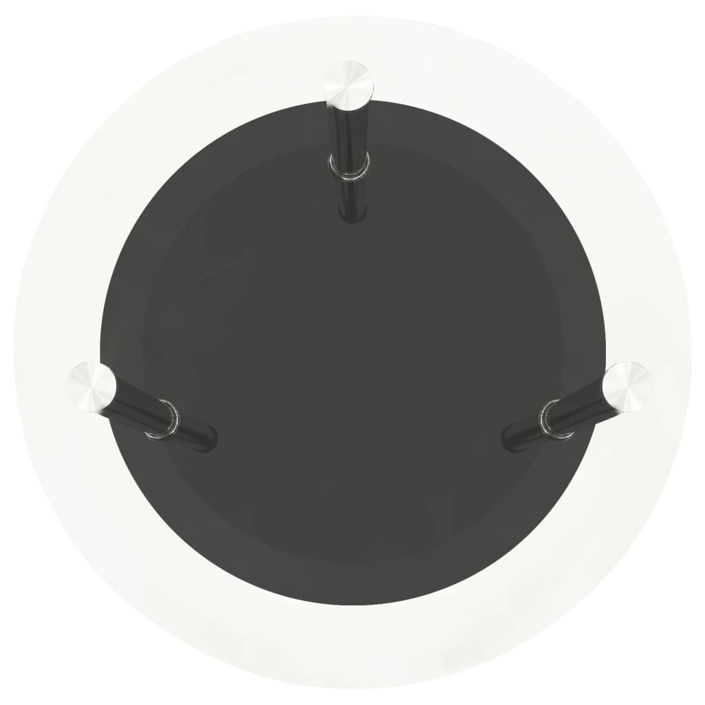 Bijzettafel 2-laags 38 cm gehard glas transparant en zwart is nu te koop bij PeponiXL, paradijselijk wonen!
