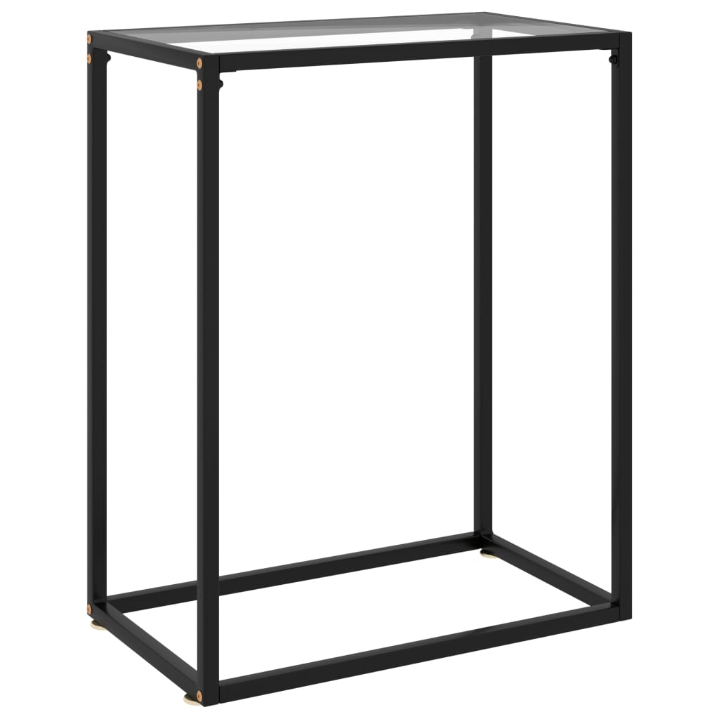 Wandtafel 60x35x75 cm gehard glas transparant is nu te koop bij PeponiXL, paradijselijk wonen!