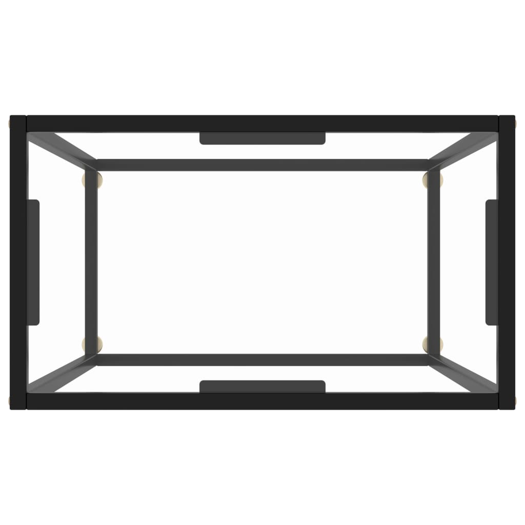 Wandtafel 60x35x75 cm gehard glas transparant is nu te koop bij PeponiXL, paradijselijk wonen!