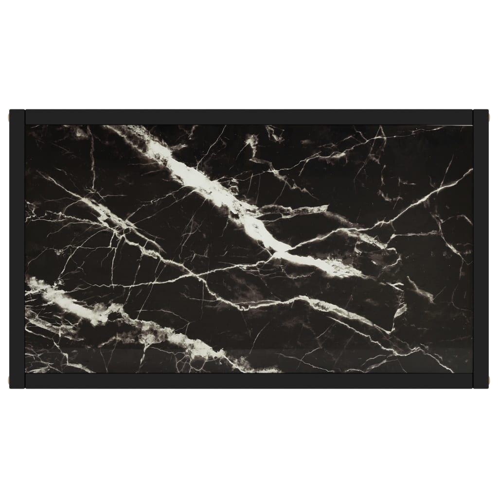 Wandtafel 60x35x75 cm gehard glas zwart is nu te koop bij PeponiXL, paradijselijk wonen!