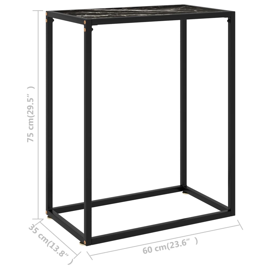 Wandtafel 60x35x75 cm gehard glas zwart is nu te koop bij PeponiXL, paradijselijk wonen!