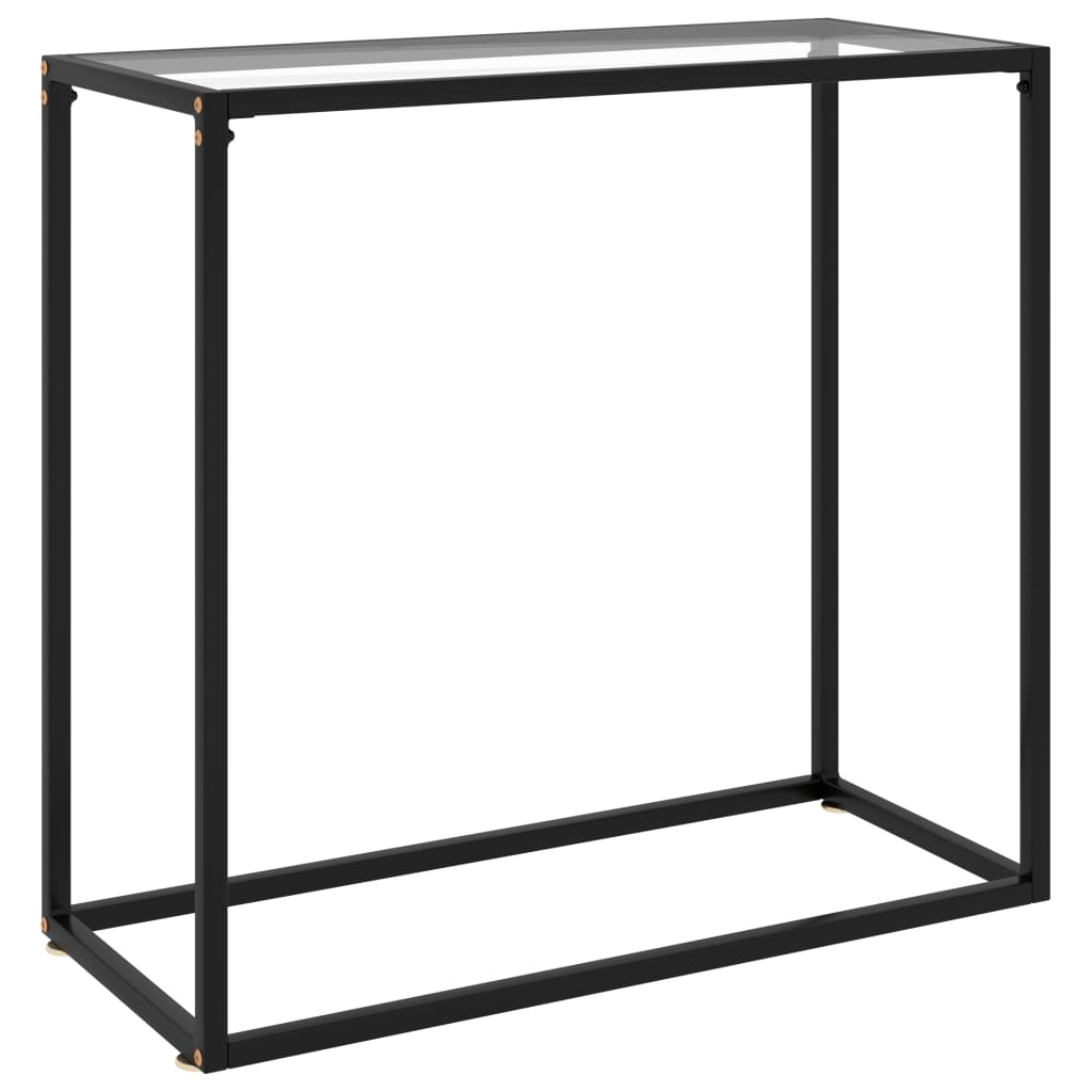 Wandtafel 80x35x75 cm gehard glas transparant is nu te koop bij PeponiXL, paradijselijk wonen!