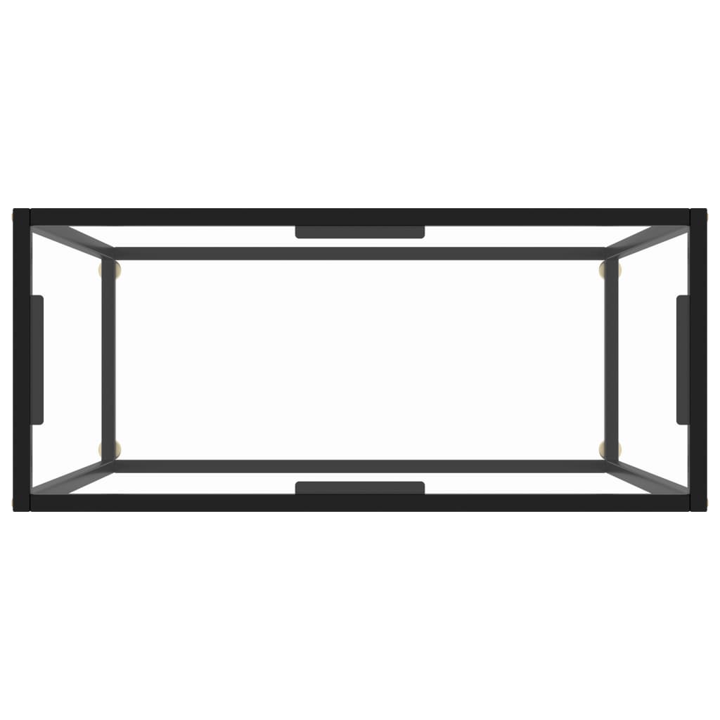 Wandtafel 80x35x75 cm gehard glas transparant is nu te koop bij PeponiXL, paradijselijk wonen!