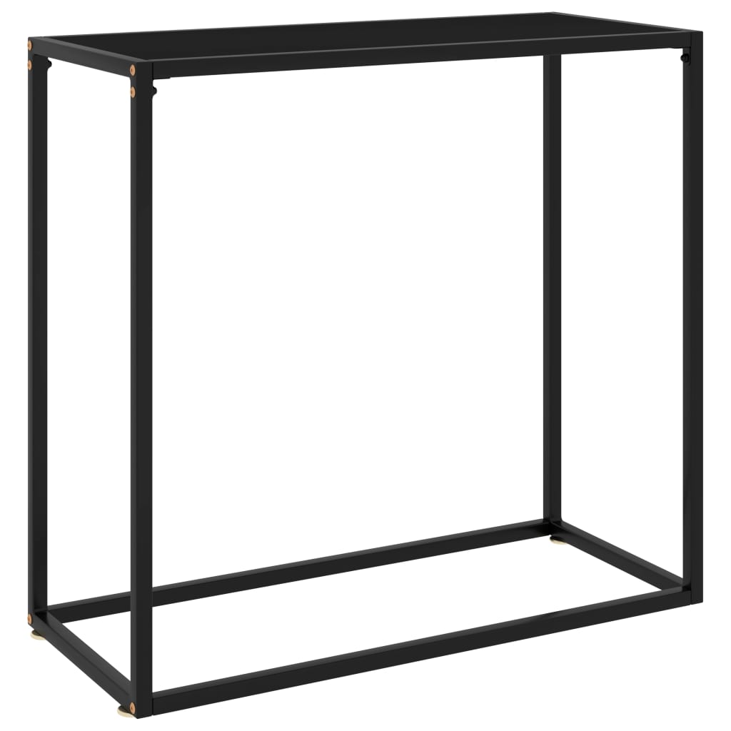 Wandtafel 80x35x75 cm gehard glas zwart is nu te koop bij PeponiXL, paradijselijk wonen!