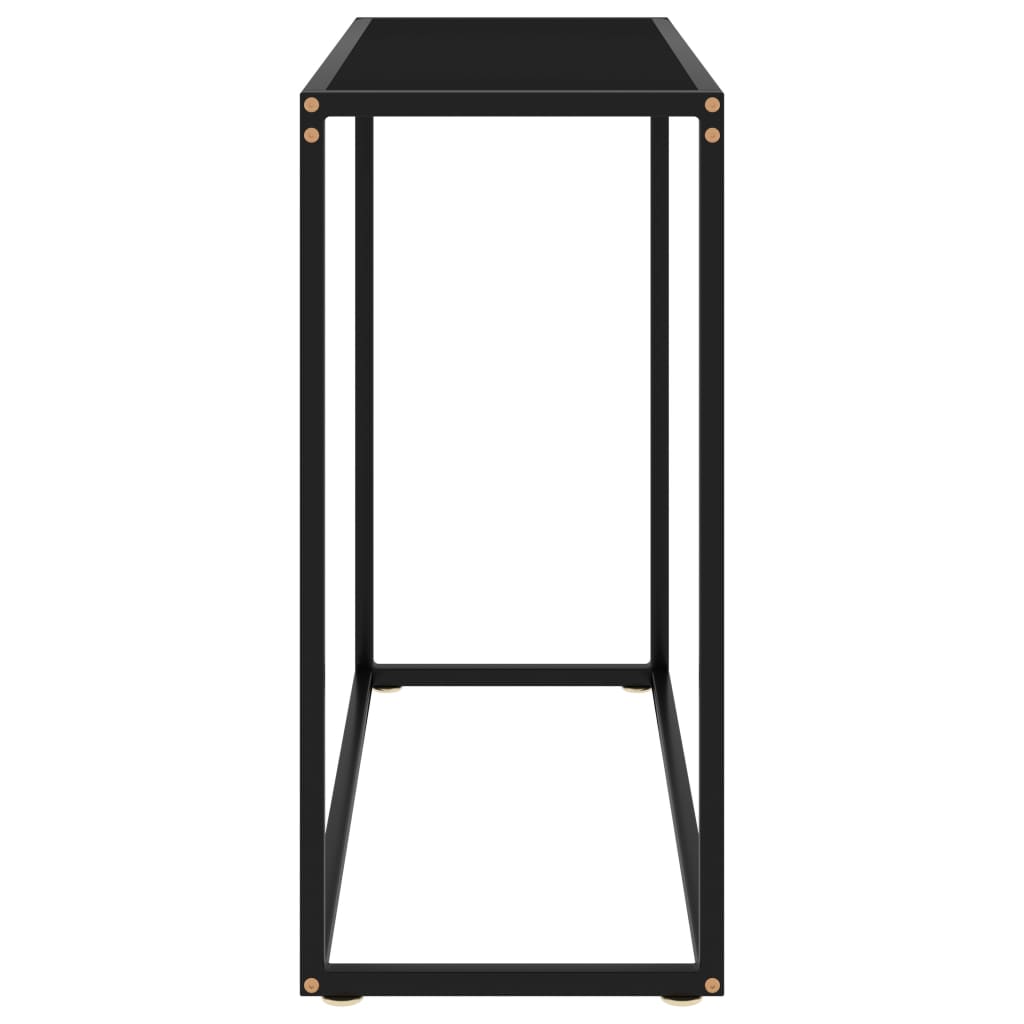 Wandtafel 80x35x75 cm gehard glas zwart is nu te koop bij PeponiXL, paradijselijk wonen!