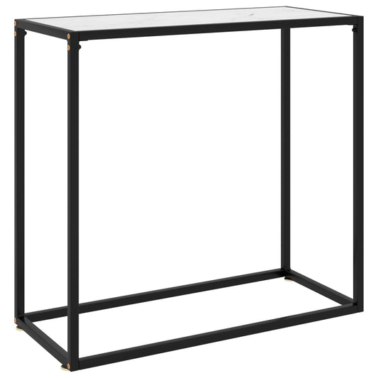 Wandtafel 80x35x75 cm gehard glas wit is nu te koop bij PeponiXL, paradijselijk wonen!