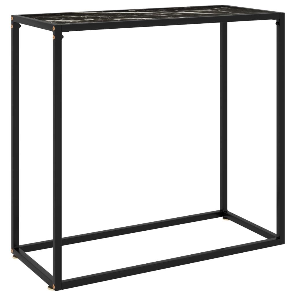 Wandtafel 80x35x75 cm gehard glas zwart is nu te koop bij PeponiXL, paradijselijk wonen!