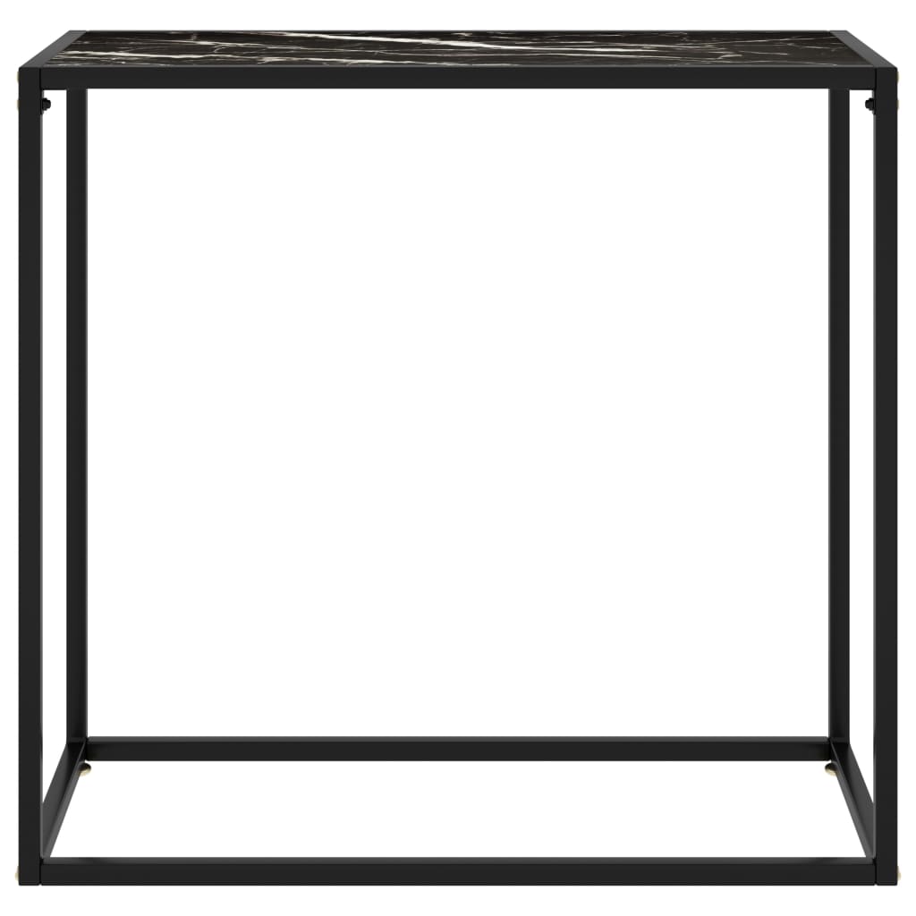Wandtafel 80x35x75 cm gehard glas zwart is nu te koop bij PeponiXL, paradijselijk wonen!