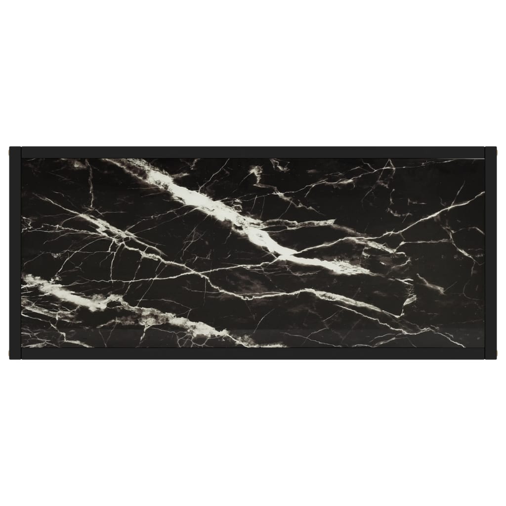 Wandtafel 80x35x75 cm gehard glas zwart is nu te koop bij PeponiXL, paradijselijk wonen!