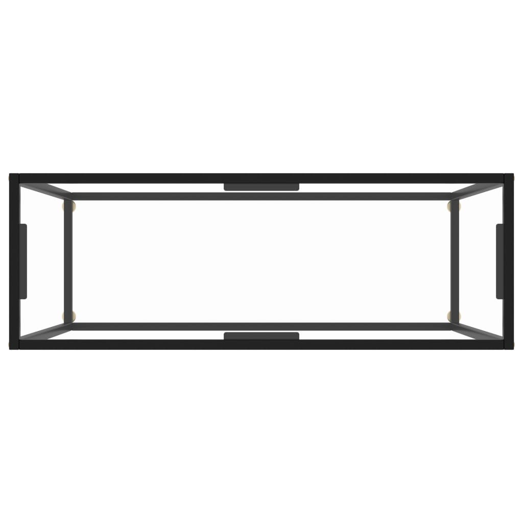 Wandtafel 100x35x75 cm gehard glas transparant is nu te koop bij PeponiXL, paradijselijk wonen!