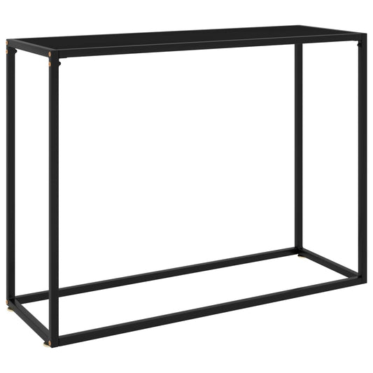 Wandtafel 100x35x75 cm gehard glas zwart is nu te koop bij PeponiXL, paradijselijk wonen!