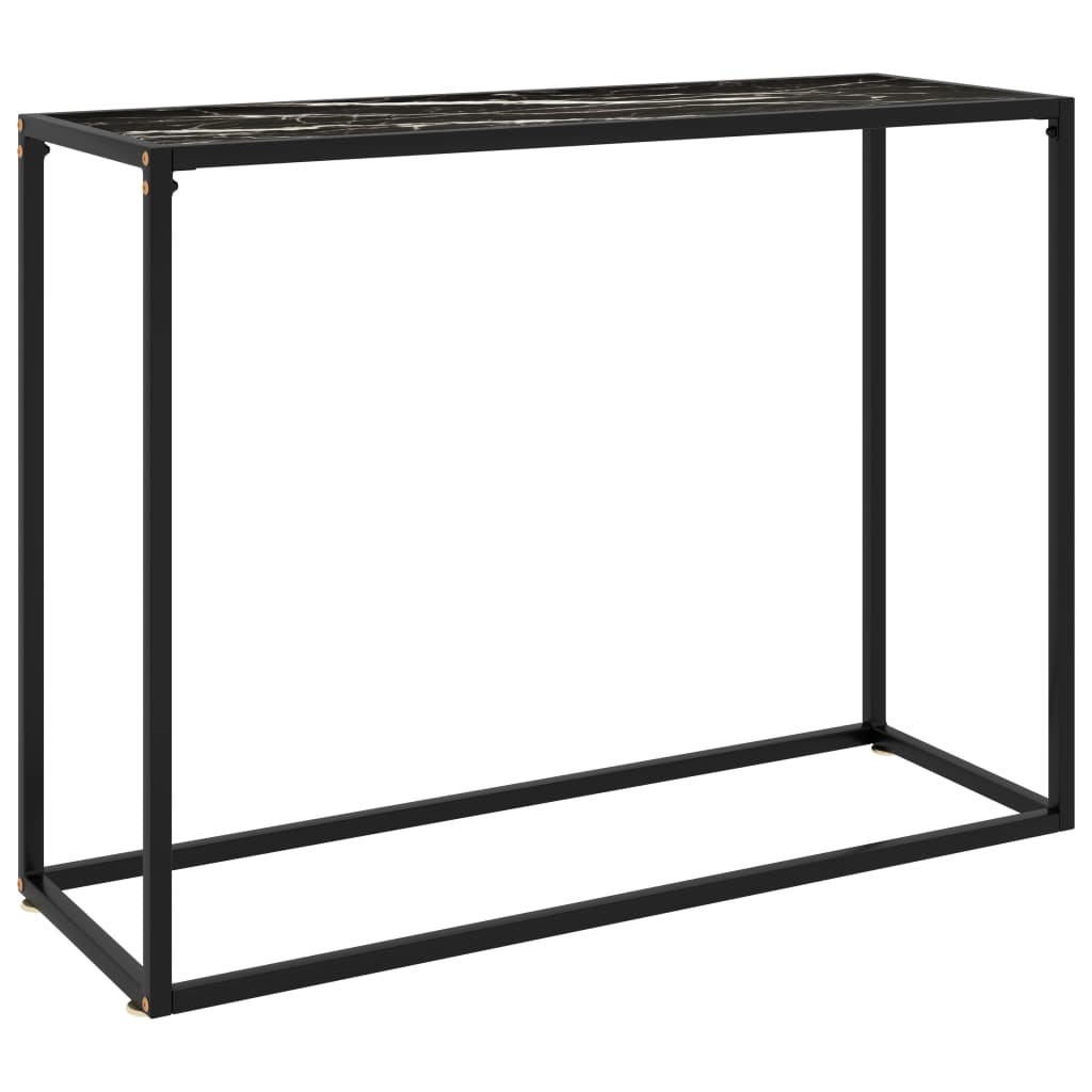 Wandtafel 100x35x75 cm gehard glas zwart is nu te koop bij PeponiXL, paradijselijk wonen!