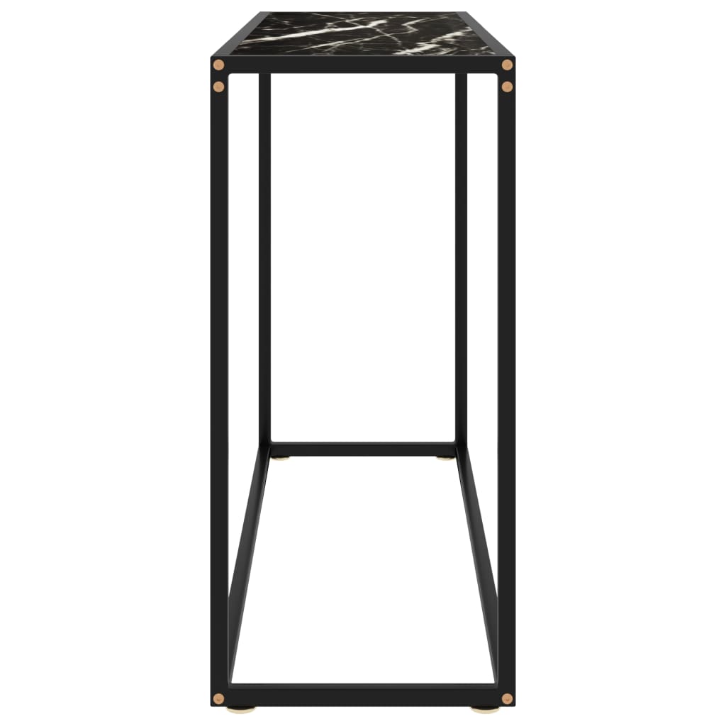 Wandtafel 100x35x75 cm gehard glas zwart is nu te koop bij PeponiXL, paradijselijk wonen!