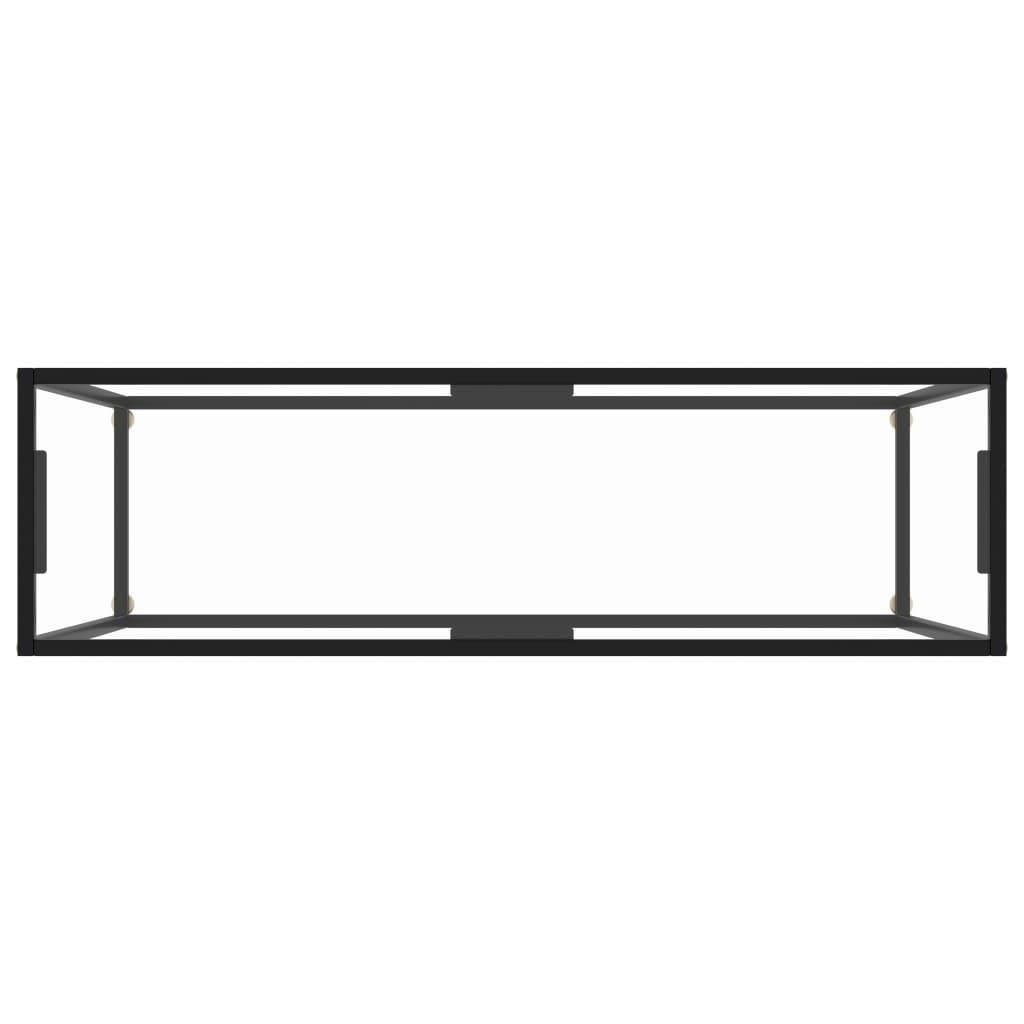 Wandtafel 120x35x75 cm gehard glas transparant is nu te koop bij PeponiXL, paradijselijk wonen!