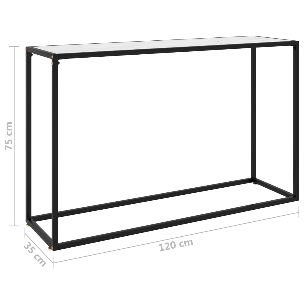 Wandtafel 120x35x75 cm gehard glas wit is nu te koop bij PeponiXL, paradijselijk wonen!