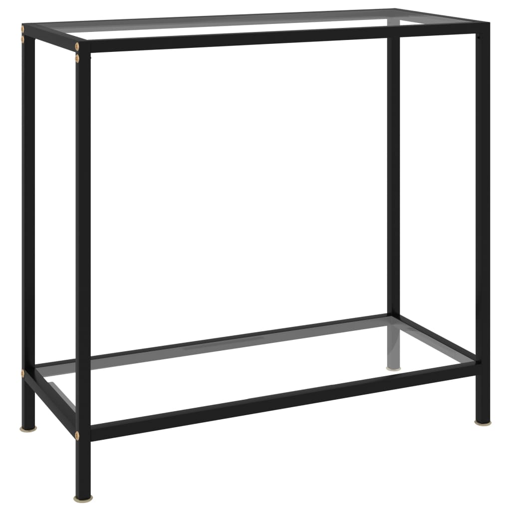 Wandtafel 80x35x75 cm gehard glas transparant is nu te koop bij PeponiXL, paradijselijk wonen!