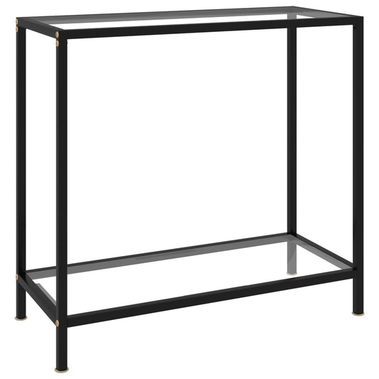 Wandtafel 80x35x75 cm gehard glas transparant is nu te koop bij PeponiXL, paradijselijk wonen!