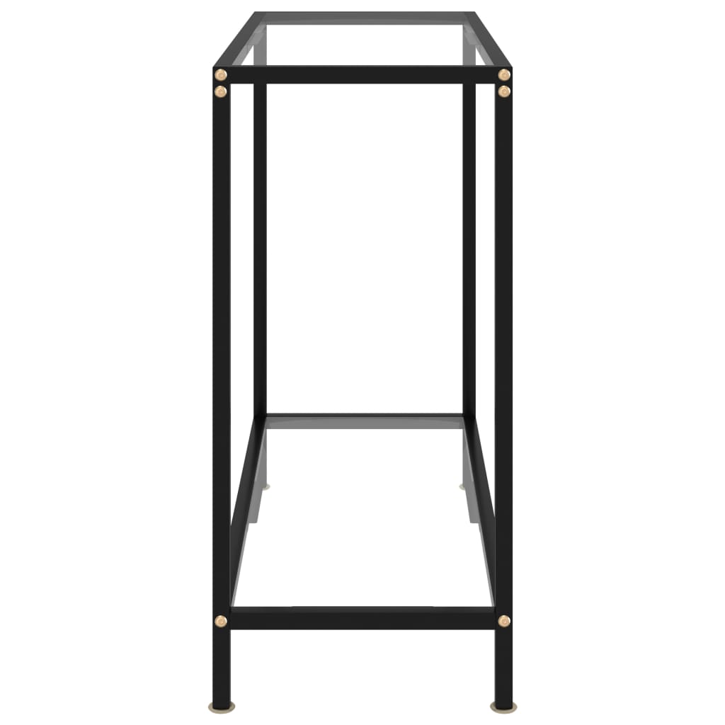 Wandtafel 80x35x75 cm gehard glas transparant is nu te koop bij PeponiXL, paradijselijk wonen!
