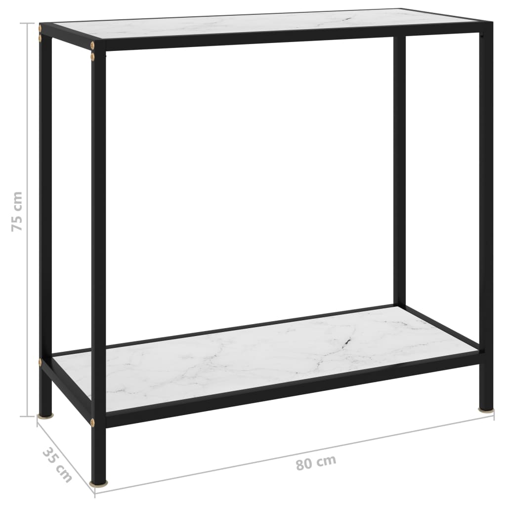 Wandtafel 80x35x75 cm gehard glas wit is nu te koop bij PeponiXL, paradijselijk wonen!
