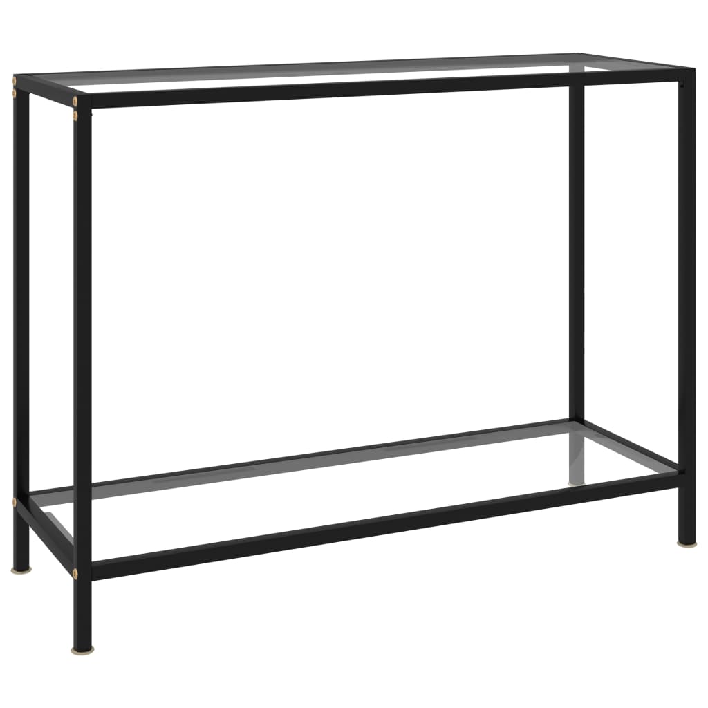 Wandtafel 100x35x75 cm gehard glas transparant is nu te koop bij PeponiXL, paradijselijk wonen!