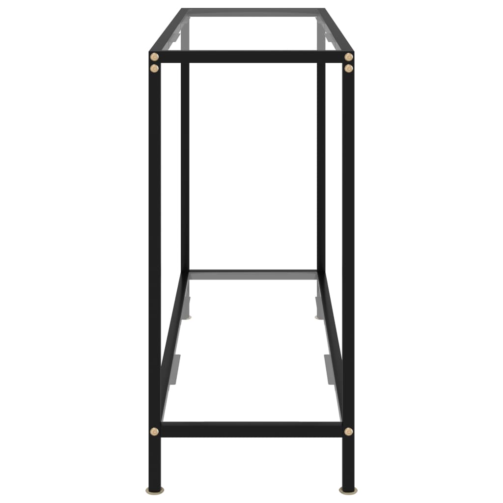 Wandtafel 100x35x75 cm gehard glas transparant is nu te koop bij PeponiXL, paradijselijk wonen!