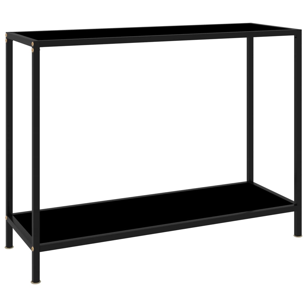 Wandtafel 100x35x75 cm gehard glas zwart is nu te koop bij PeponiXL, paradijselijk wonen!