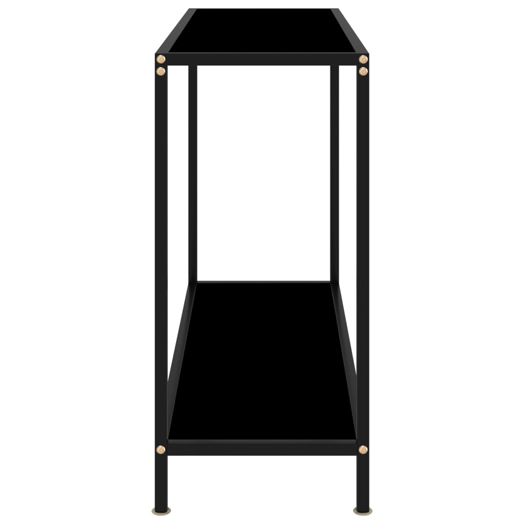 Wandtafel 100x35x75 cm gehard glas zwart is nu te koop bij PeponiXL, paradijselijk wonen!