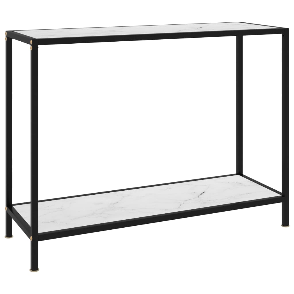 Wandtafel 100x35x75 cm gehard glas wit is nu te koop bij PeponiXL, paradijselijk wonen!