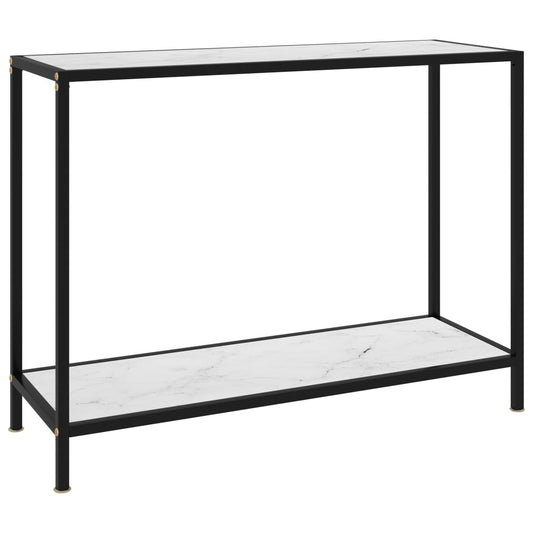 Wandtafel 100x35x75 cm gehard glas wit is nu te koop bij PeponiXL, paradijselijk wonen!