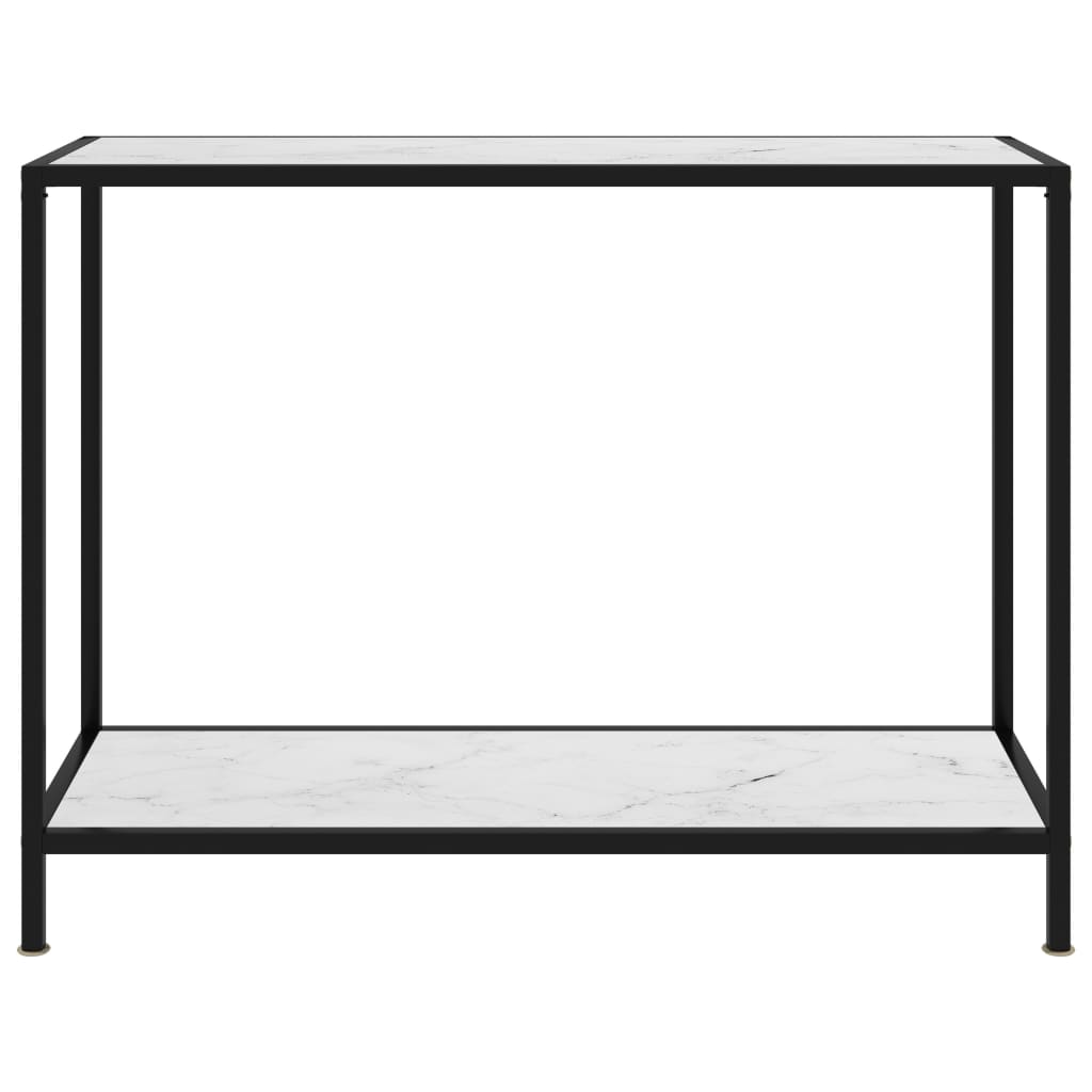 Wandtafel 100x35x75 cm gehard glas wit is nu te koop bij PeponiXL, paradijselijk wonen!