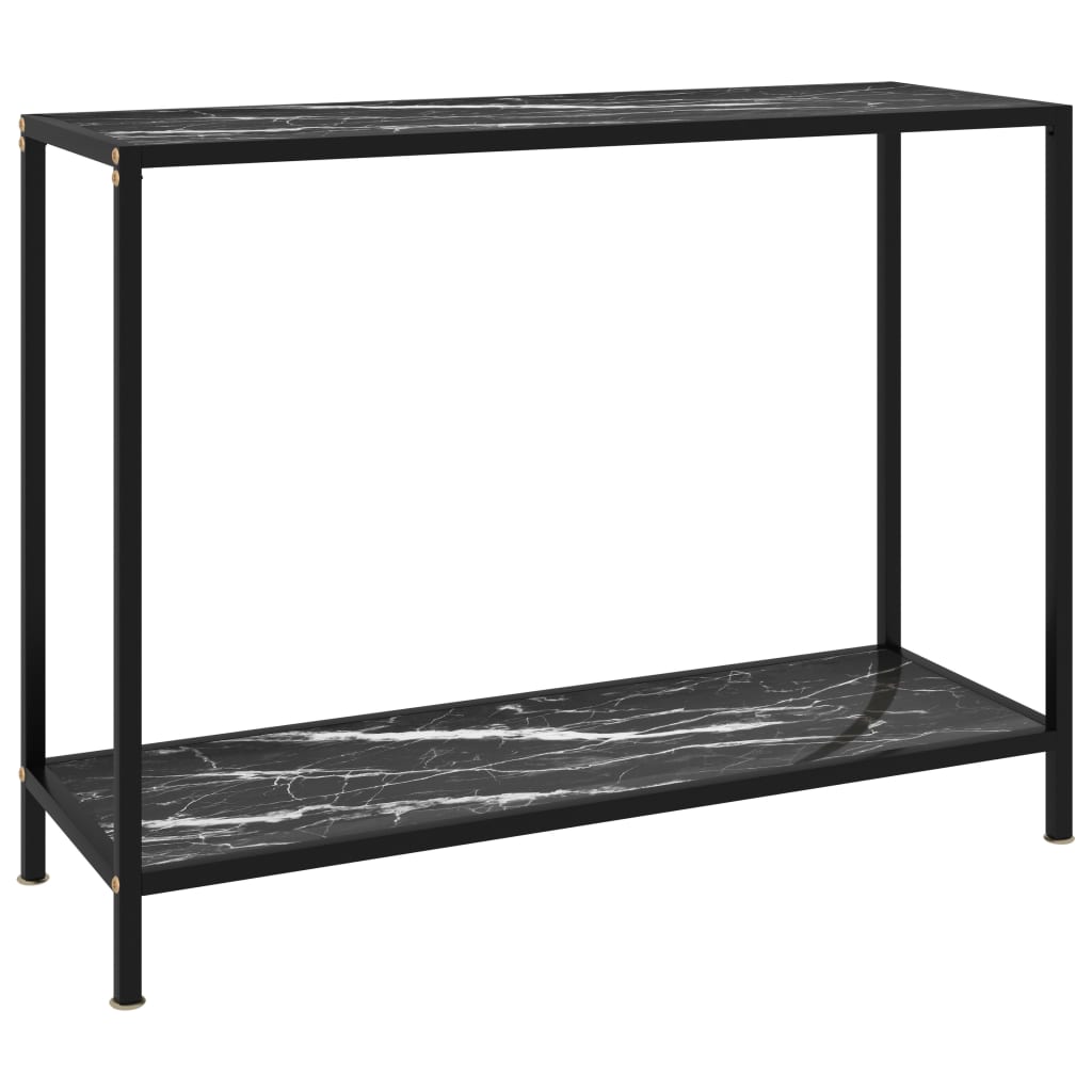 Wandtafel 100x35x75 cm gehard glas zwart is nu te koop bij PeponiXL, paradijselijk wonen!