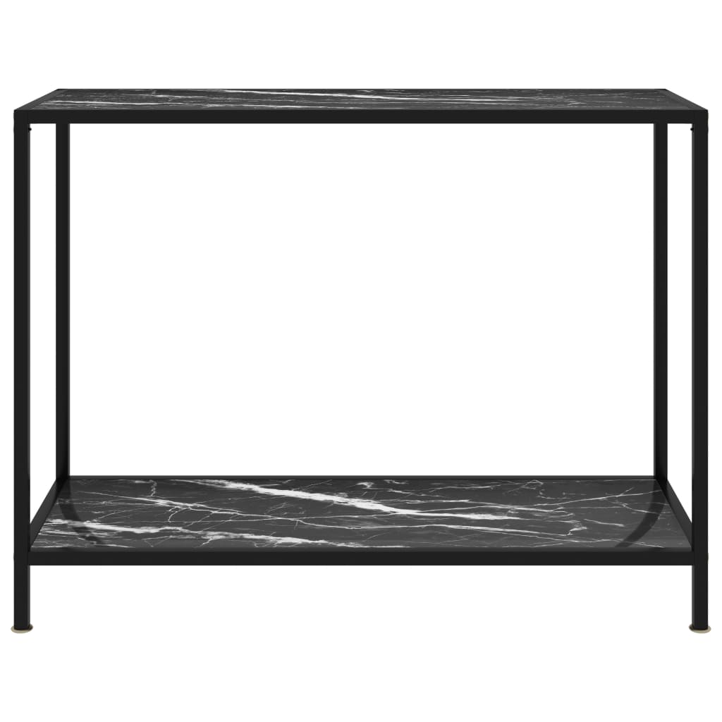 Wandtafel 100x35x75 cm gehard glas zwart is nu te koop bij PeponiXL, paradijselijk wonen!