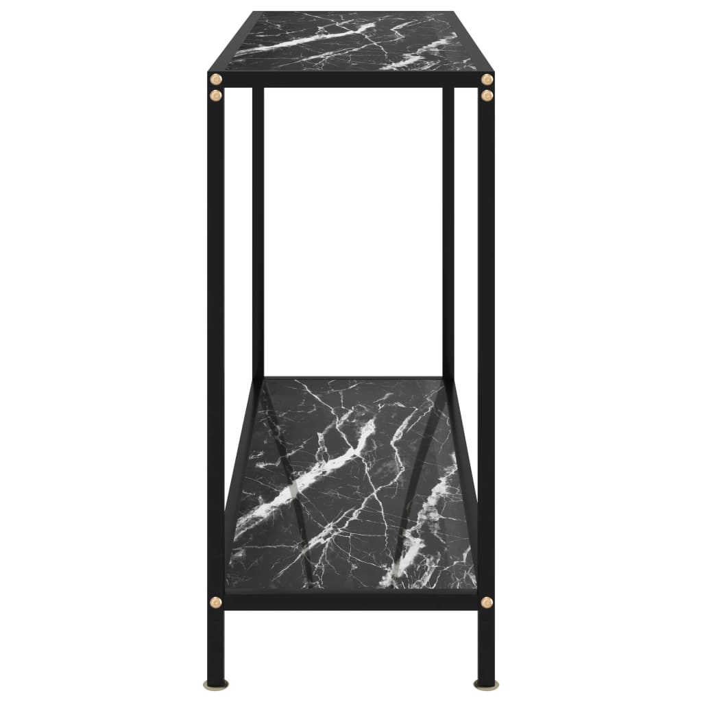 Wandtafel 100x35x75 cm gehard glas zwart is nu te koop bij PeponiXL, paradijselijk wonen!