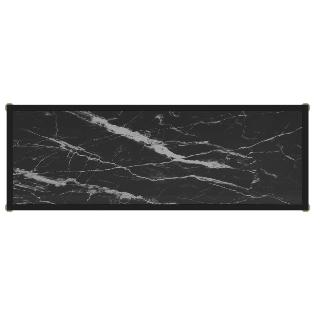 Wandtafel 100x35x75 cm gehard glas zwart is nu te koop bij PeponiXL, paradijselijk wonen!