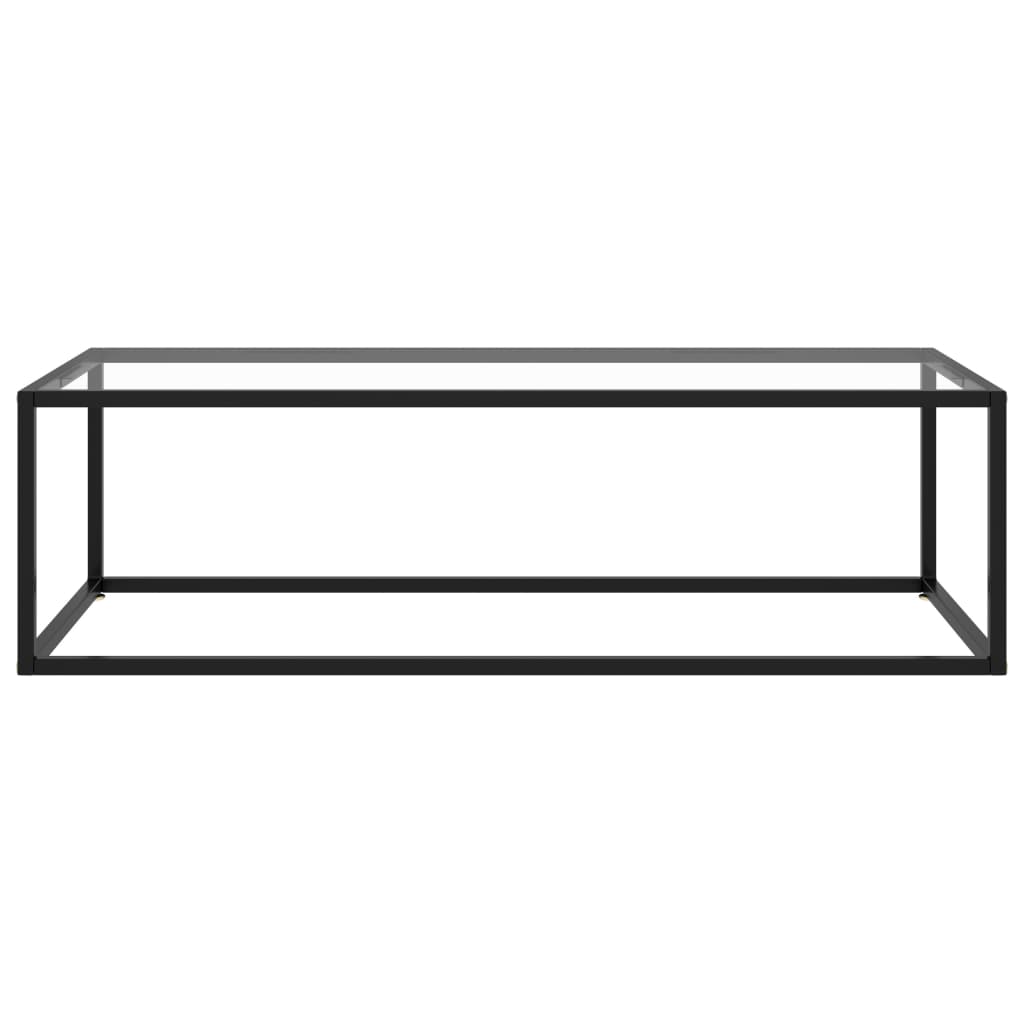 Salontafel met gehard glas 120x60x35 cm zwart is nu te koop bij PeponiXL, paradijselijk wonen!