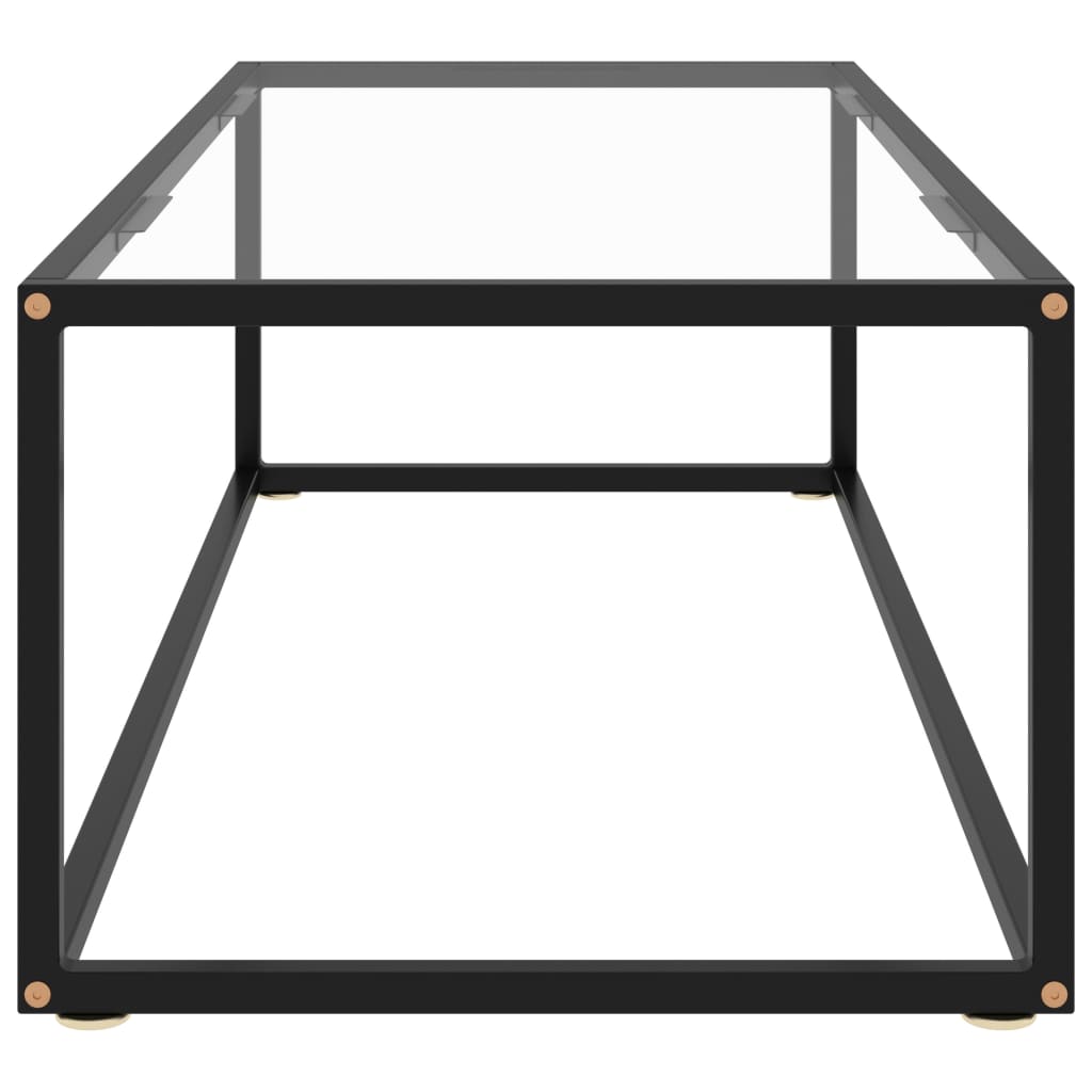 Salontafel met gehard glas 120x60x35 cm zwart is nu te koop bij PeponiXL, paradijselijk wonen!
