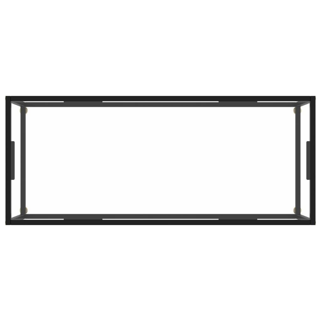 Salontafel met gehard glas 120x60x35 cm zwart is nu te koop bij PeponiXL, paradijselijk wonen!
