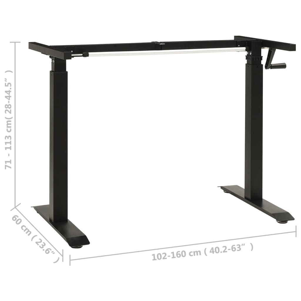 Zit-stabureauframe met slinger handmatig zwart is nu te koop bij PeponiXL, paradijselijk wonen!