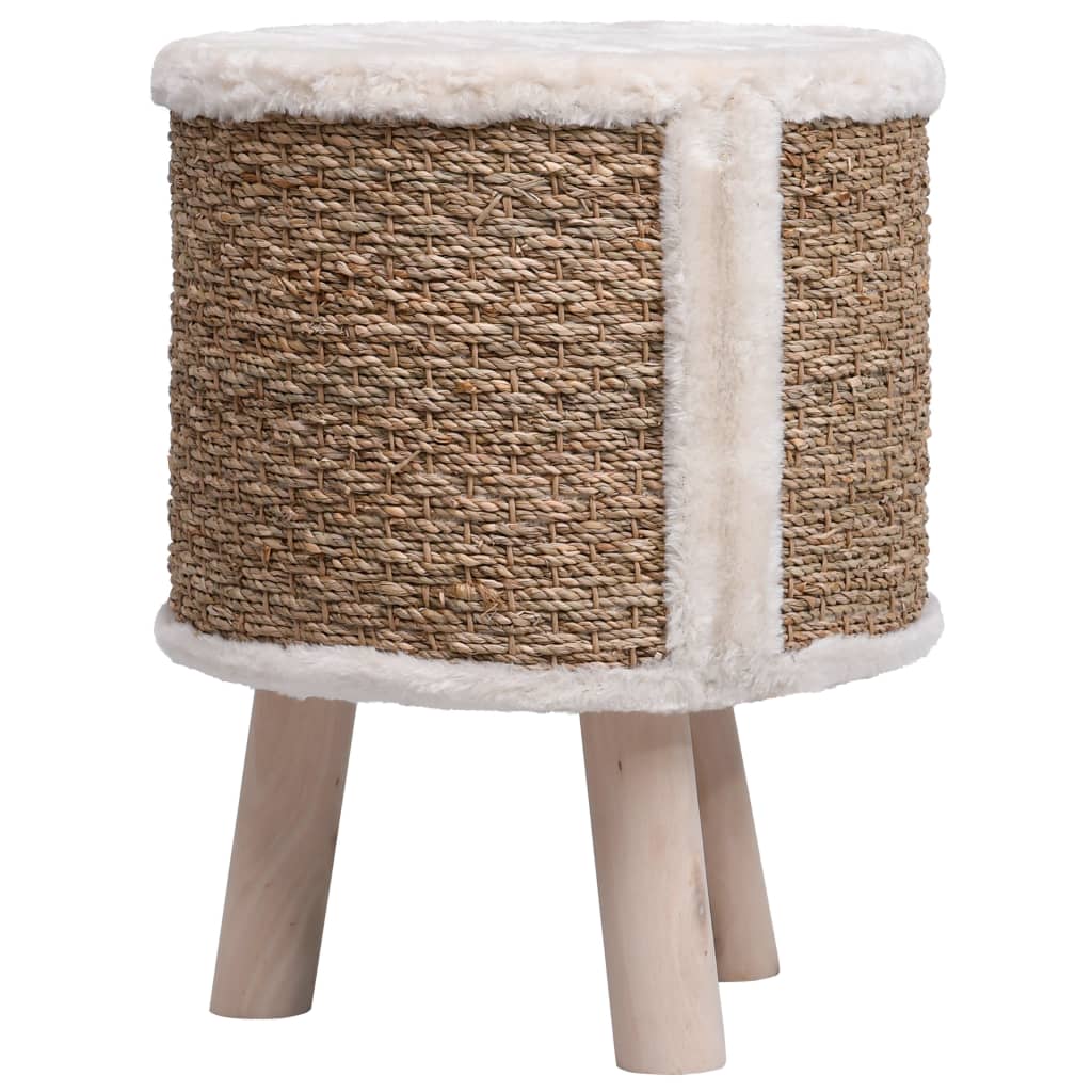 Kattenhuis met houten poten 41 cm zeegras is nu te koop bij PeponiXL, paradijselijk wonen!